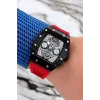 Ferrucci Kırmızı Renk Silikon Kordon FCF.03258FS.03 Function Erkek Kol Saati+Bileklik zmfer156