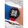 Ferrucci Kırmızı Renk Silikon Kordon FCF.03258FS.03 Function Erkek Kol Saati+Bileklik zmfer156
