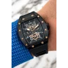 Ferrucci Siyah Renk Silikon Kordon FCF.03258FS.08 Function Erkek Kol Saati+Bileklik zmfer156