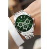 Ferrucci Takvimli Erkek Kol Saati Çelik Kasa & Çelik Kordon Gümüş-Yeşil zmfer214