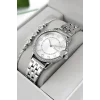 Ferrucci Taş Detaylı Kasa, Çelik Kordon Çelik Kasa Kadın Kol Saati, Gümüş zmfer200