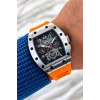 Ferrucci Turuncu Renk Silikon Kordon FCF.03258FS.04 Function Erkek Kol Saati+Bileklik zmfer156