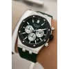Ferrucci Yeşil Silikon Kordon Çelik Kasa Function Erkek Kol Saati+Bileklik zmfer077