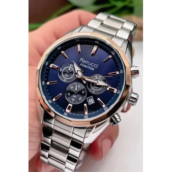 Ferrucci Function Erkek Kol Saati Gümüş Renk Çelik Kordon 3 ATM Suya Dayanıklılık zmfer041
