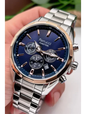 Ferrucci Function Erkek Kol Saati Gümüş Renk Çelik Kordon 3 ATM Suya Dayanıklılık zmfer041