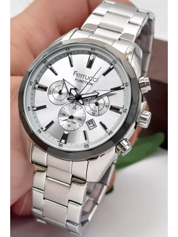Ferrucci Function Erkek Kol Saati Gümüş Renk Çelik Kordon&Kasa 3 ATM Suya Dayanıklılık zmfer041