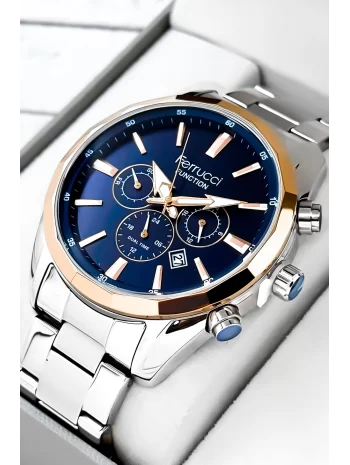 Ferrucci Function Gümüş Çelik Erkek Kol Saati – 44 mm, 3 ATM Suya Dayanıklı zmfer041