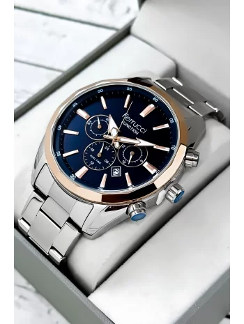 Ferrucci Function Gümüş Çelik Erkek Kol Saati – 44 mm, 3 ATM Suya Dayanıklı zmfer041