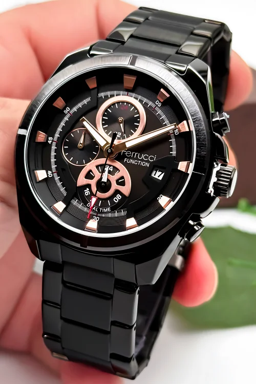 Ferrucci Function Erkek Kol Saati Çelik Kasa & Çelik Kordon Siyah zmfer185