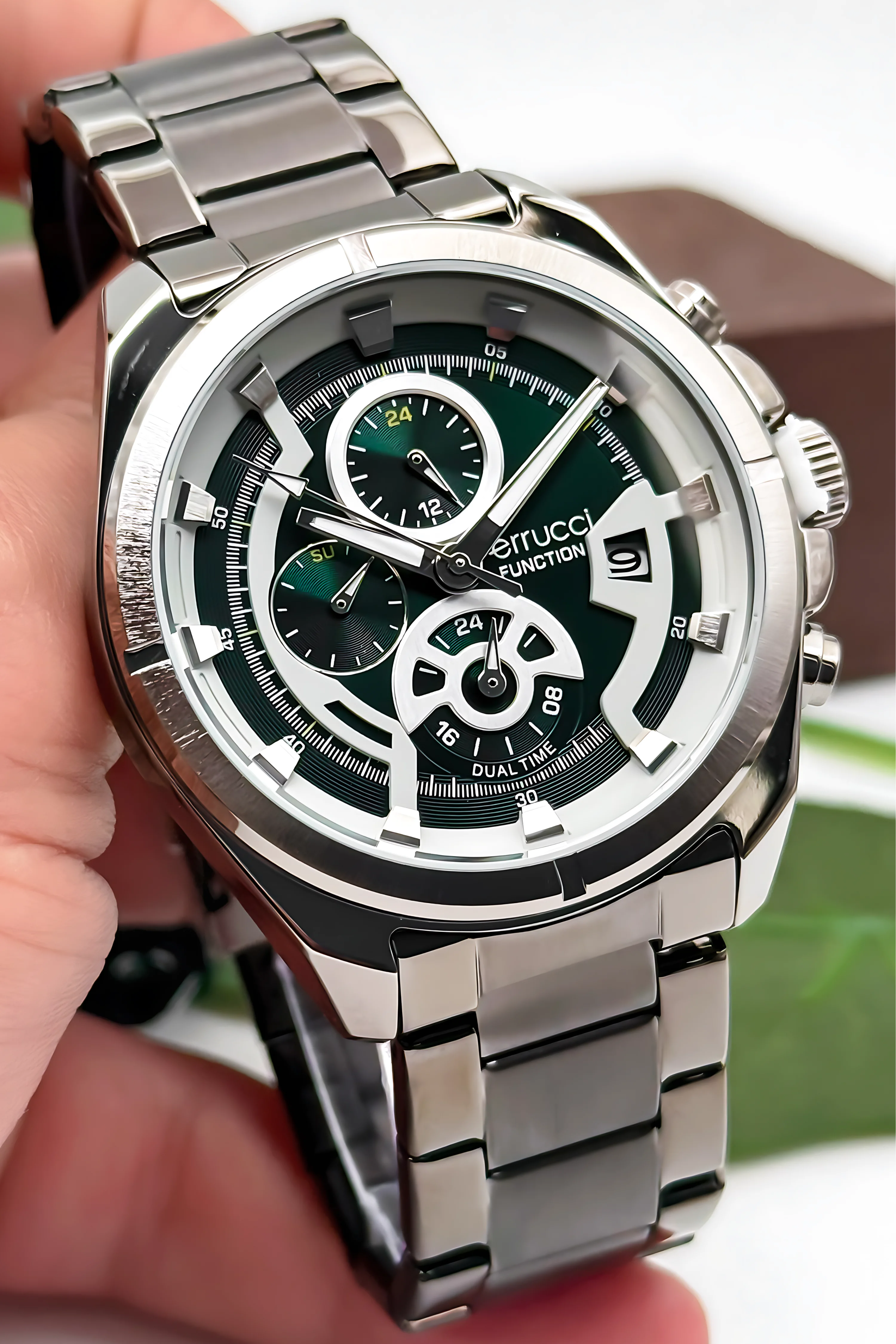 Ferrucci Function Erkek Kol Saati Çelik Kasa & Çelik Kordon Füme zmfer185