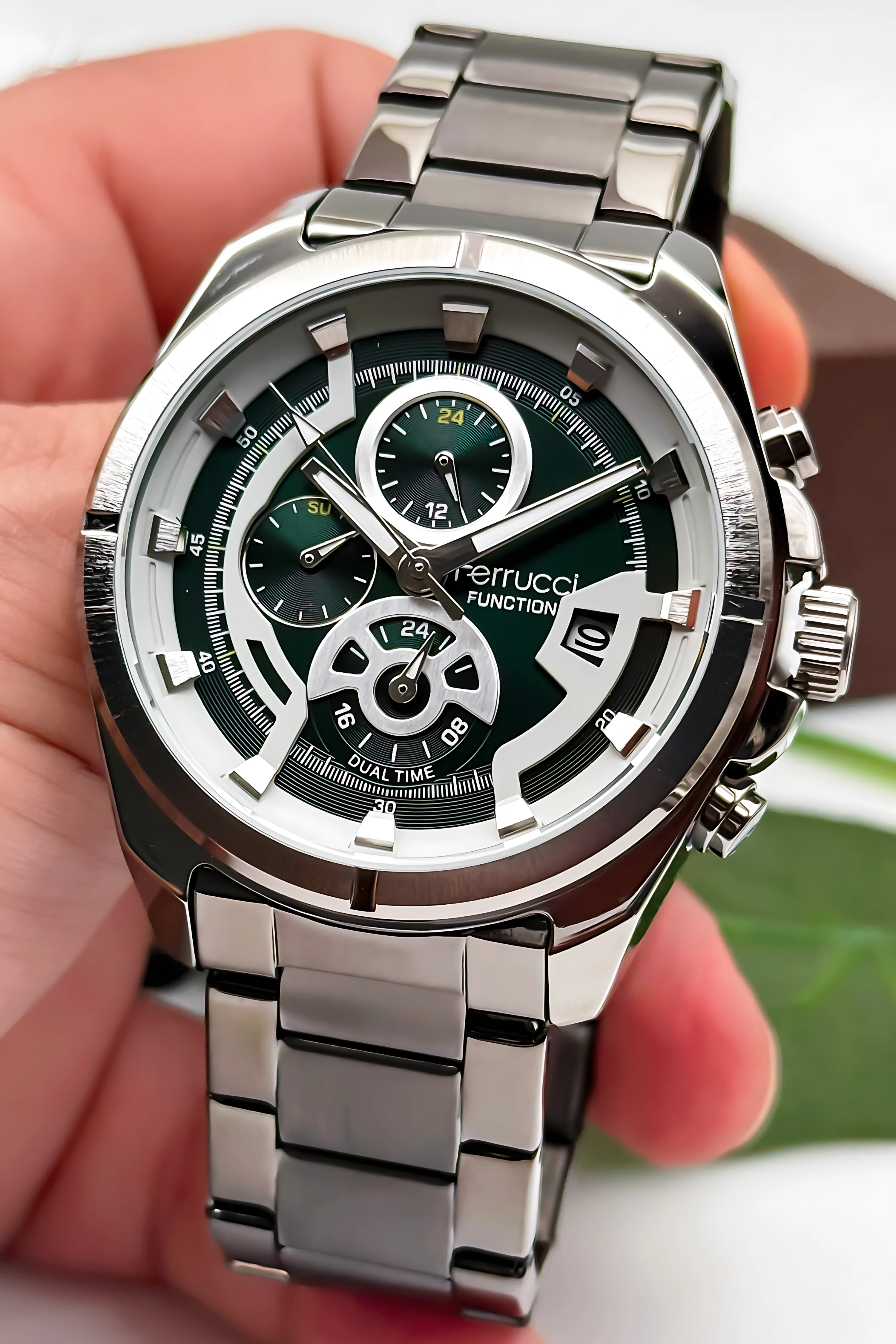 Ferrucci Function Erkek Kol Saati Çelik Kasa & Çelik Kordon Füme zmfer185