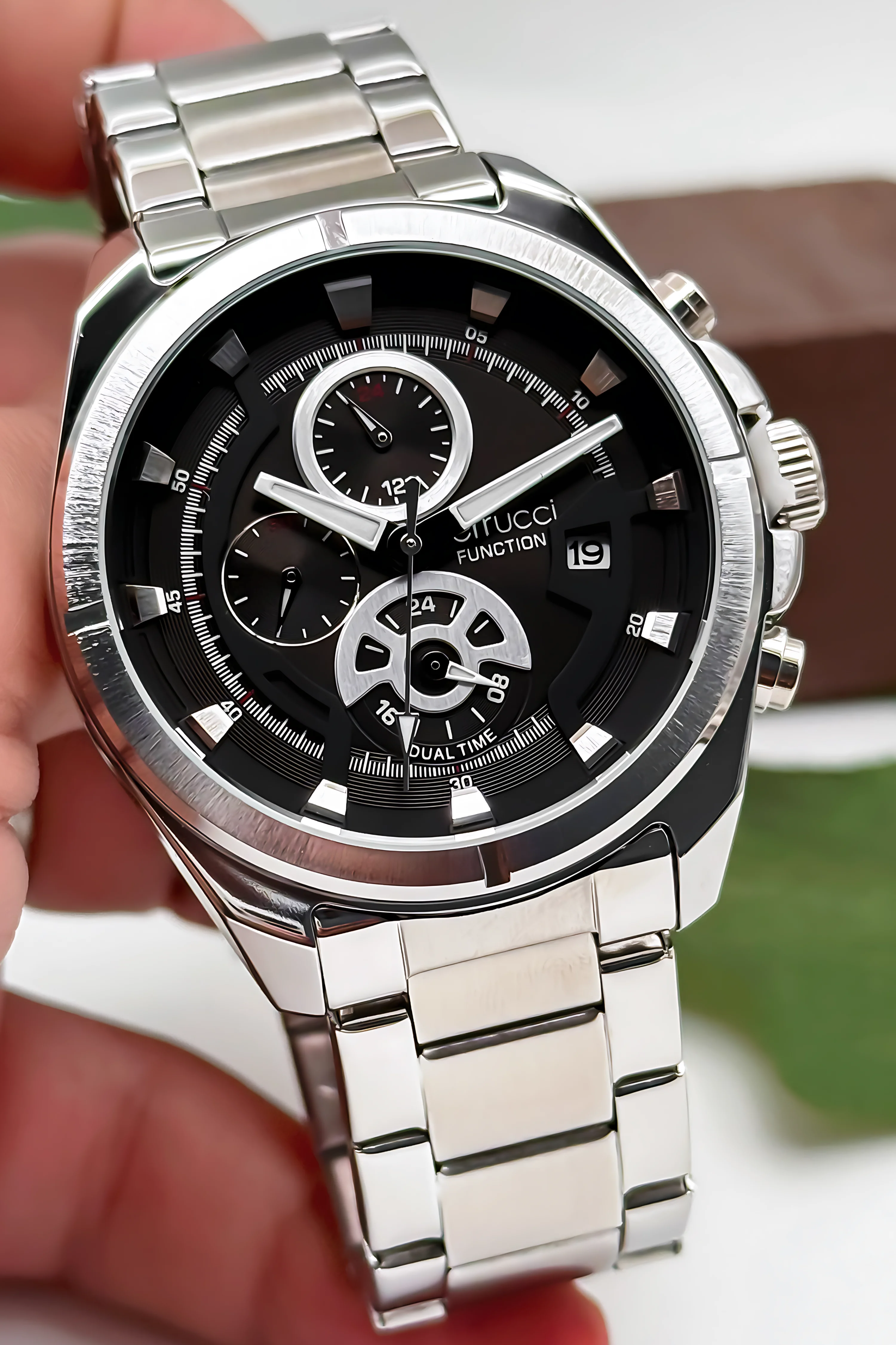 Ferrucci Function Erkek Kol Saati Çelik Kasa & Çelik Kordon Gümüş-Siyah zmfer185