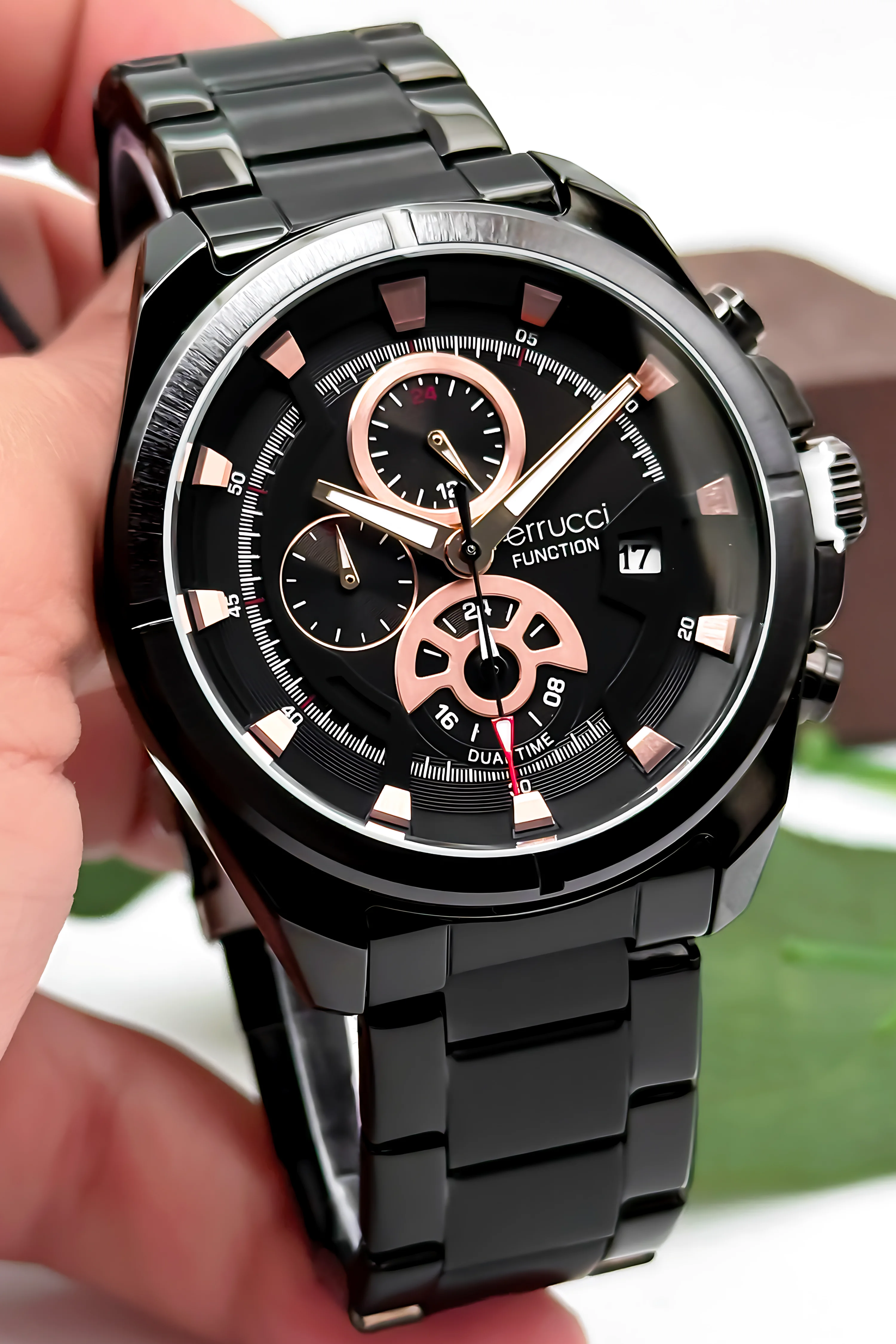 Ferrucci Function Erkek Kol Saati Çelik Kasa & Çelik Kordon Siyah zmfer185