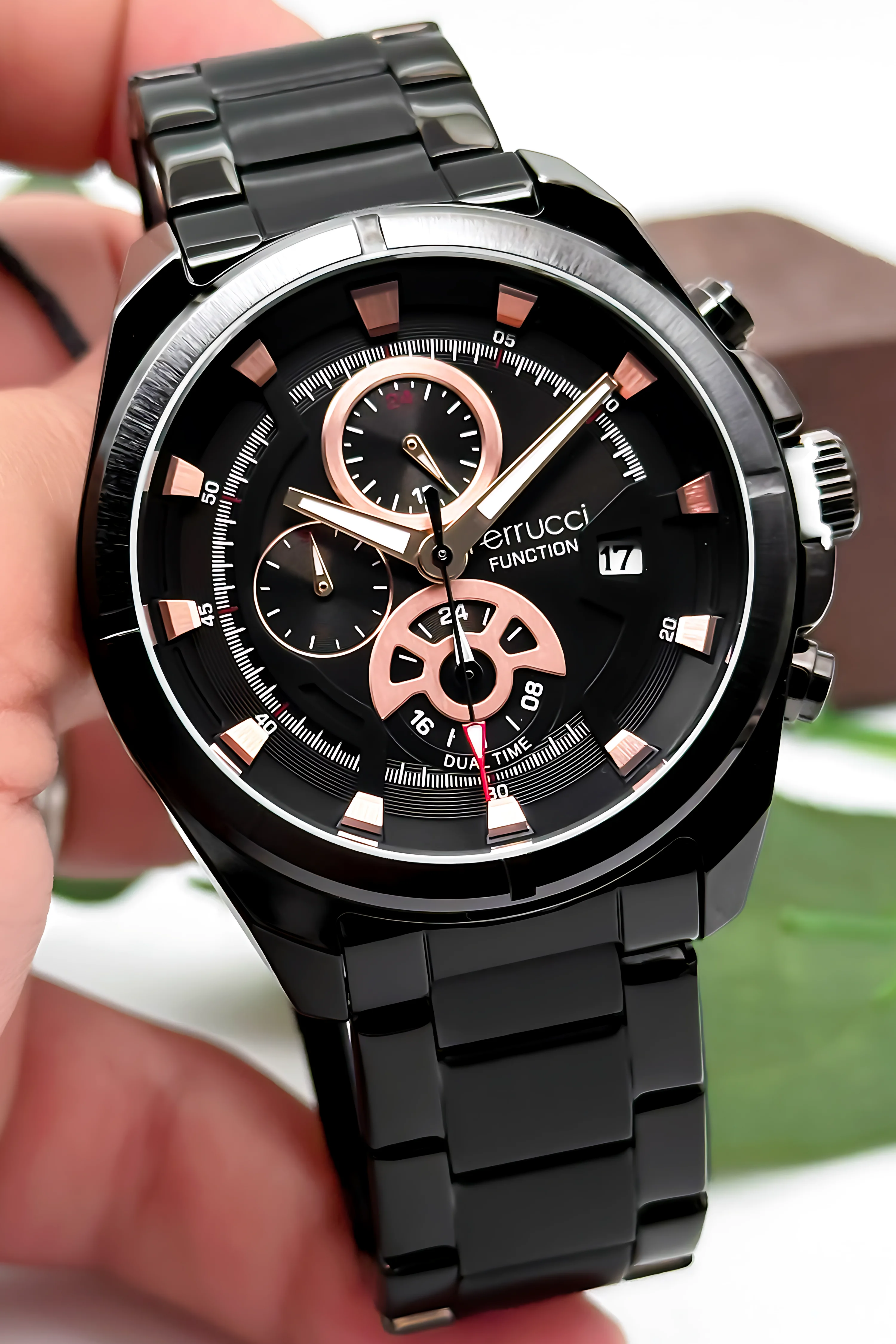 Ferrucci Function Erkek Kol Saati Çelik Kasa & Çelik Kordon Siyah zmfer185