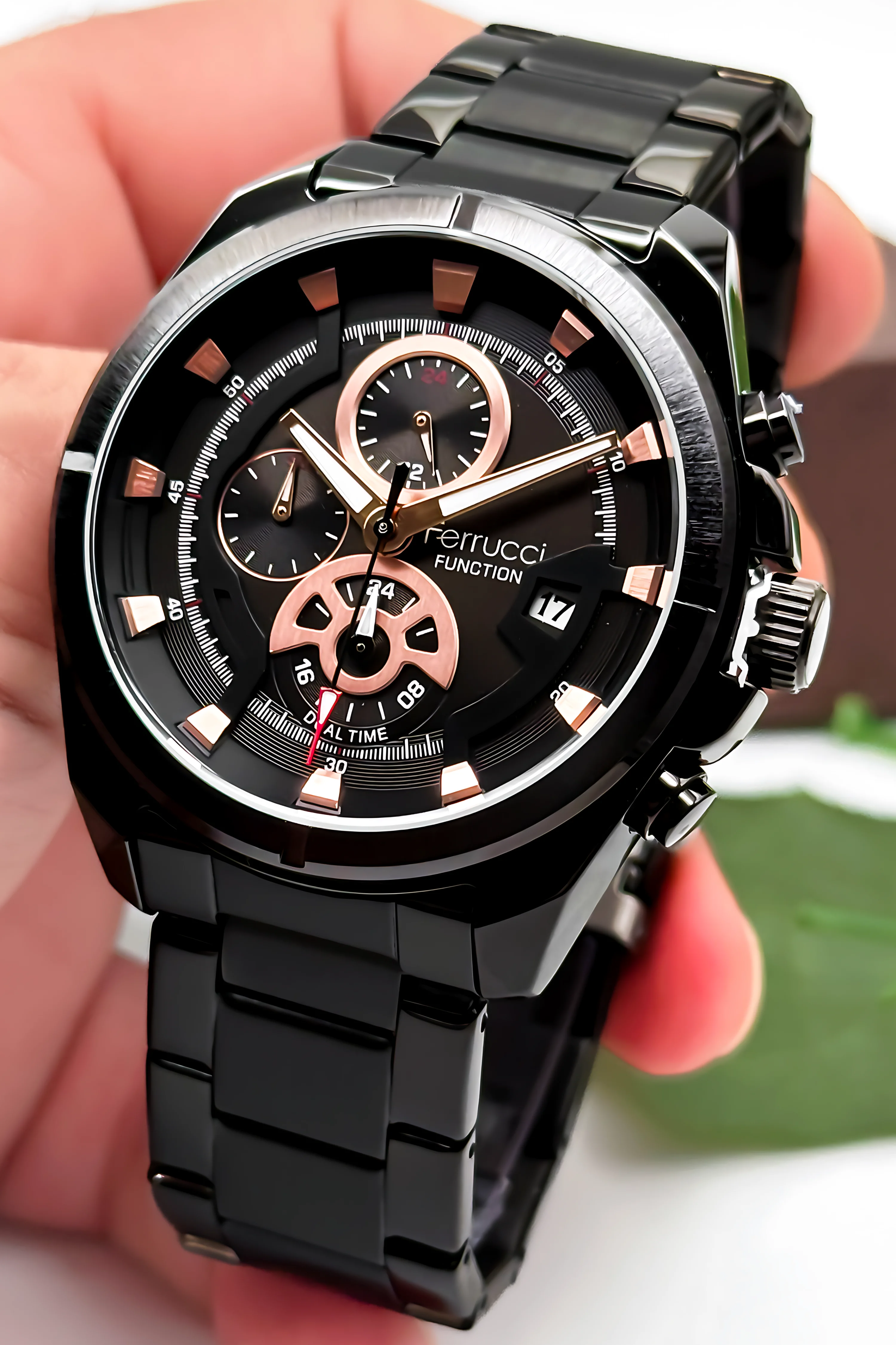 Ferrucci Function Erkek Kol Saati Çelik Kasa & Çelik Kordon Siyah zmfer185