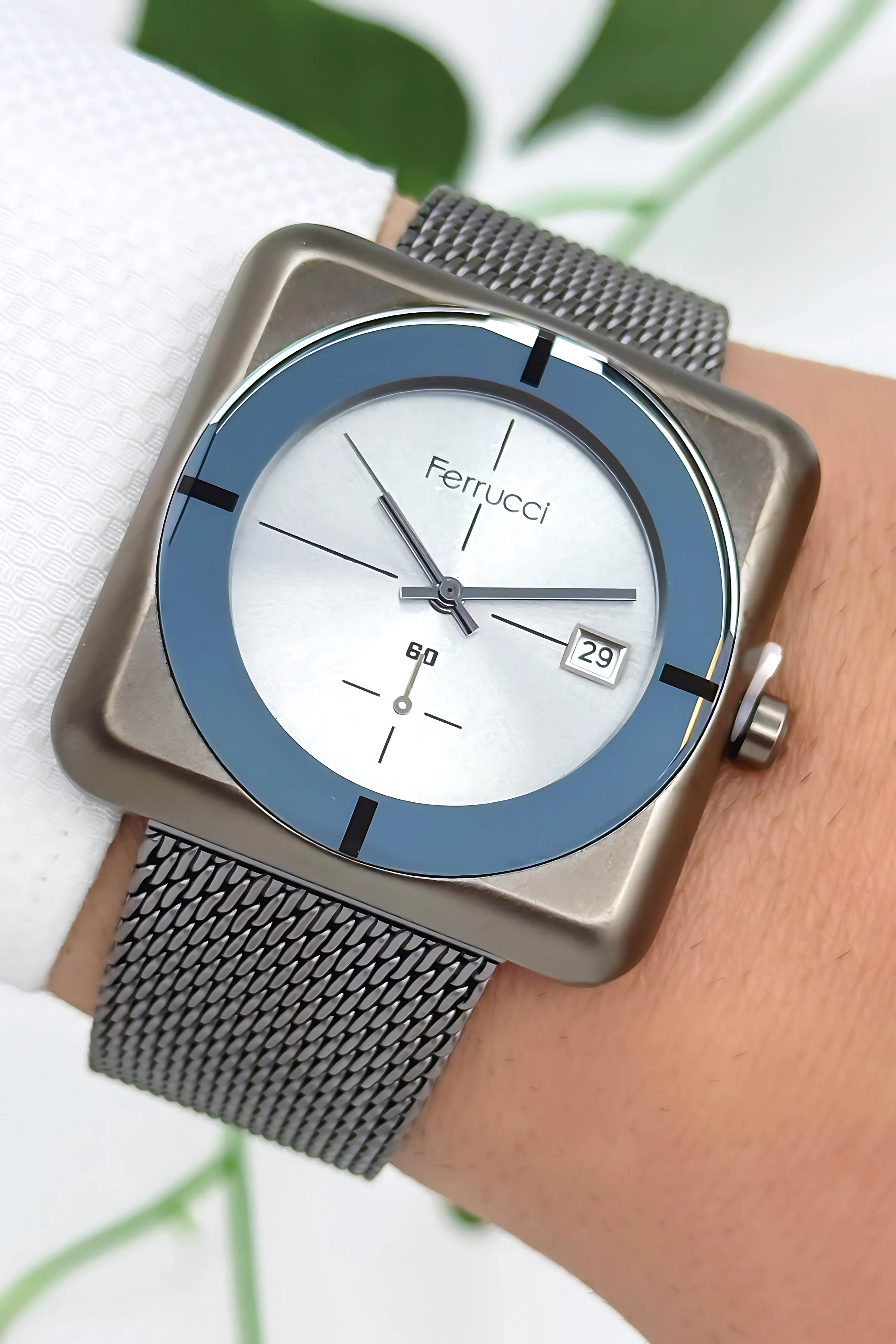 Ferrucci Takvimli Erkek Kol Saati Çelik Kasa & Çelik Kordon Füme zmfer183