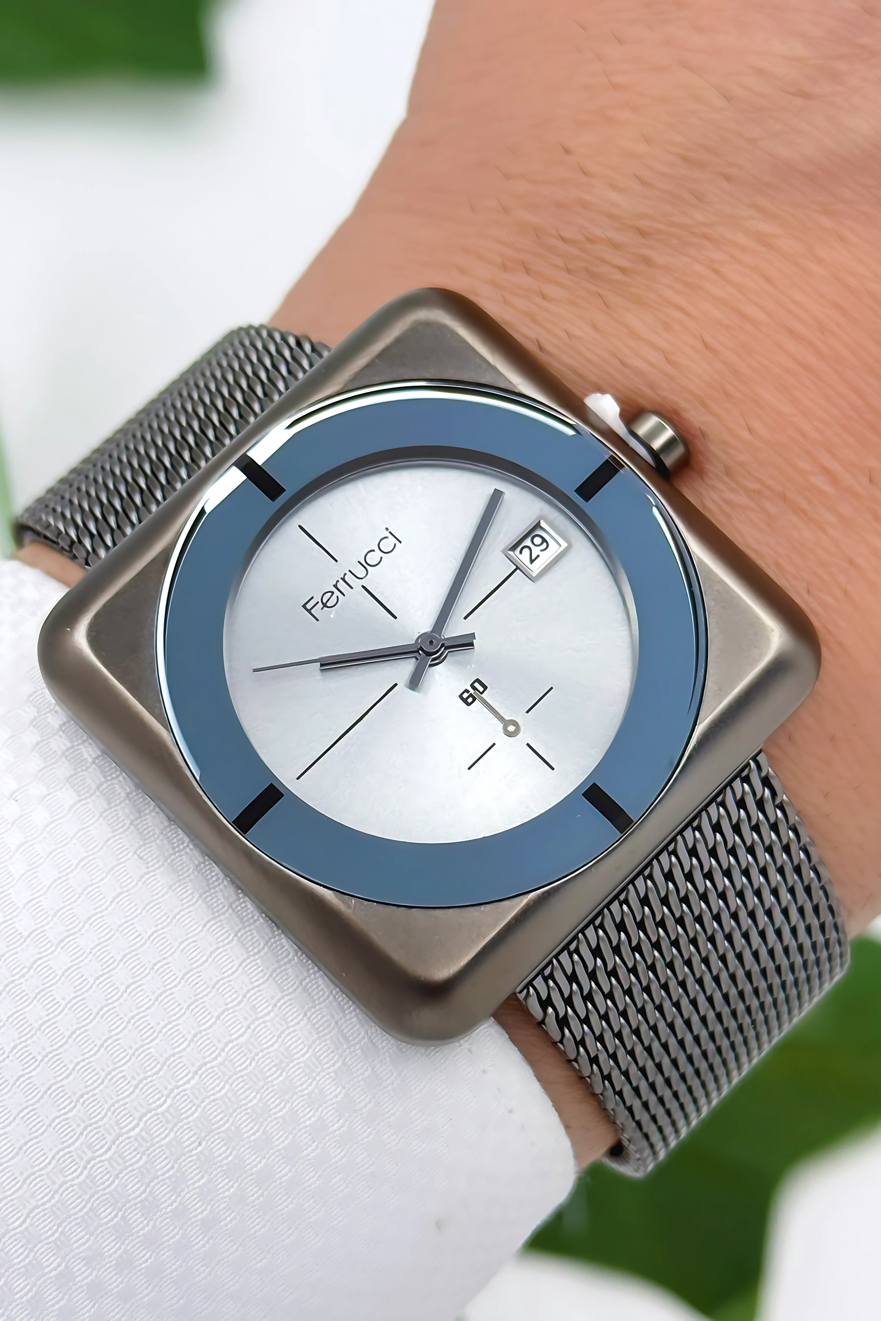 Ferrucci Takvimli Erkek Kol Saati Çelik Kasa & Çelik Kordon Füme zmfer183