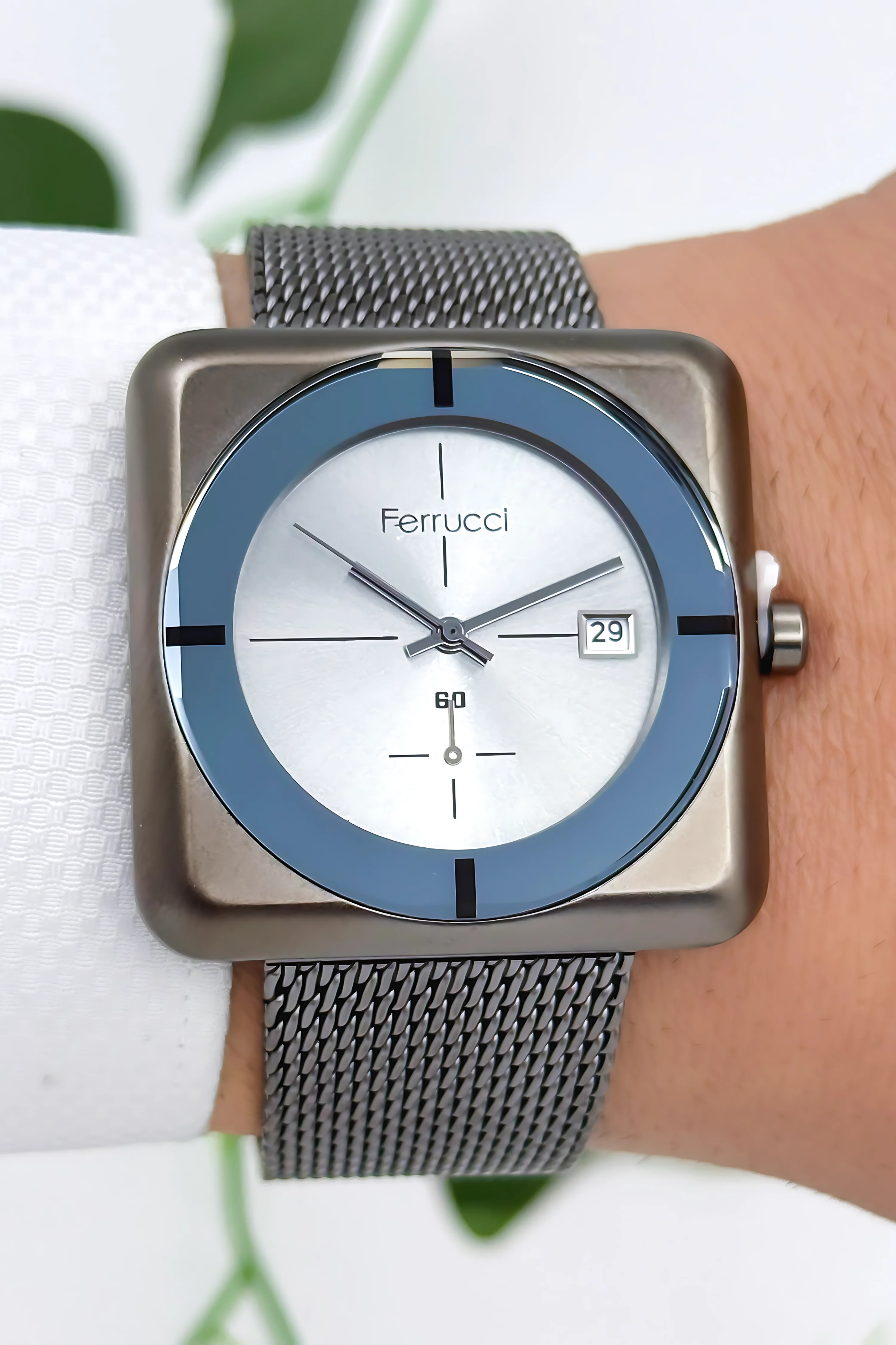 Ferrucci Takvimli Erkek Kol Saati Çelik Kasa & Çelik Kordon Füme zmfer183