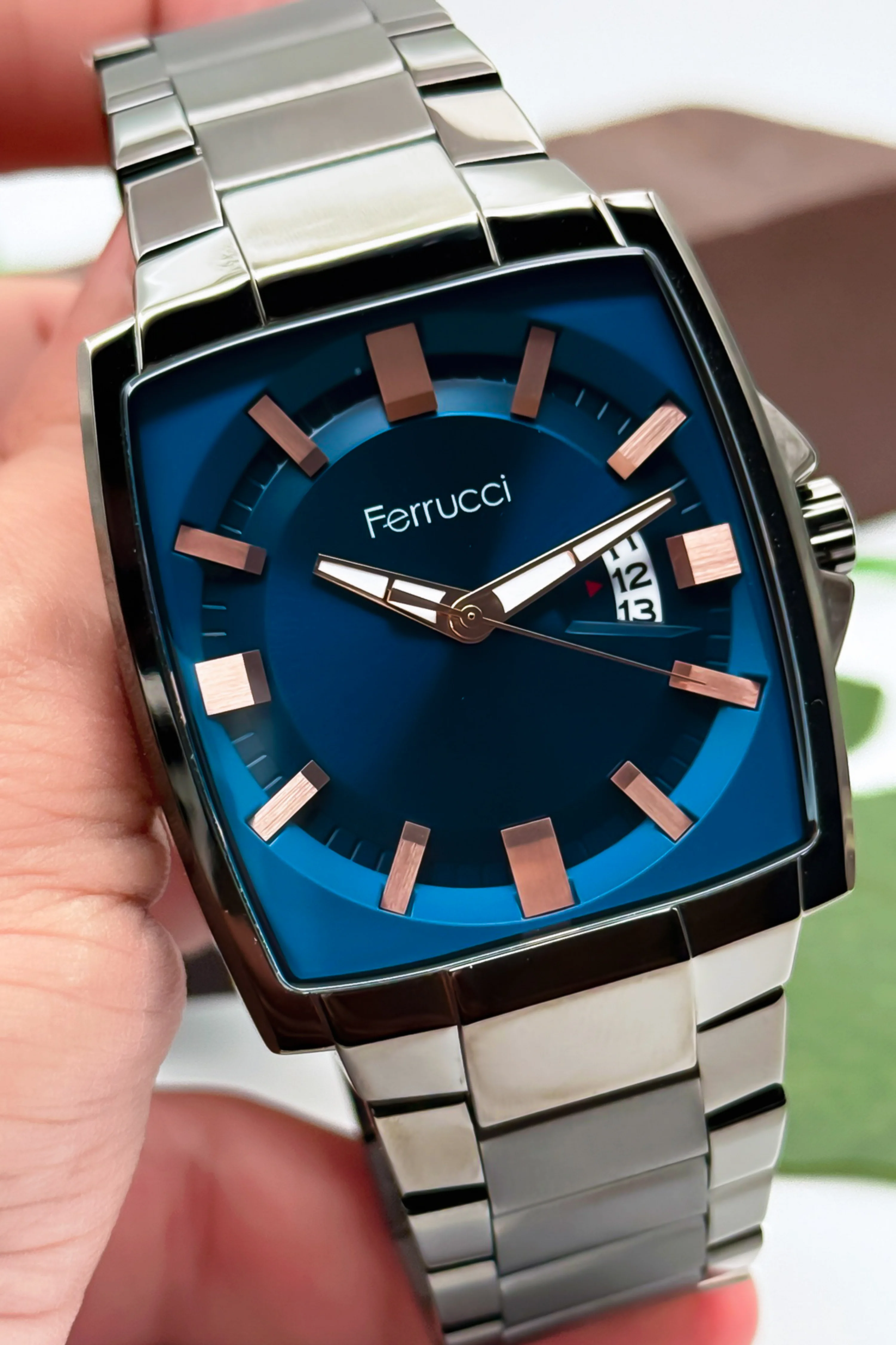 Ferrucci Takvimli Erkek Kol Saati Çelik Kasa & Çelik Kordon Füme zmfer184