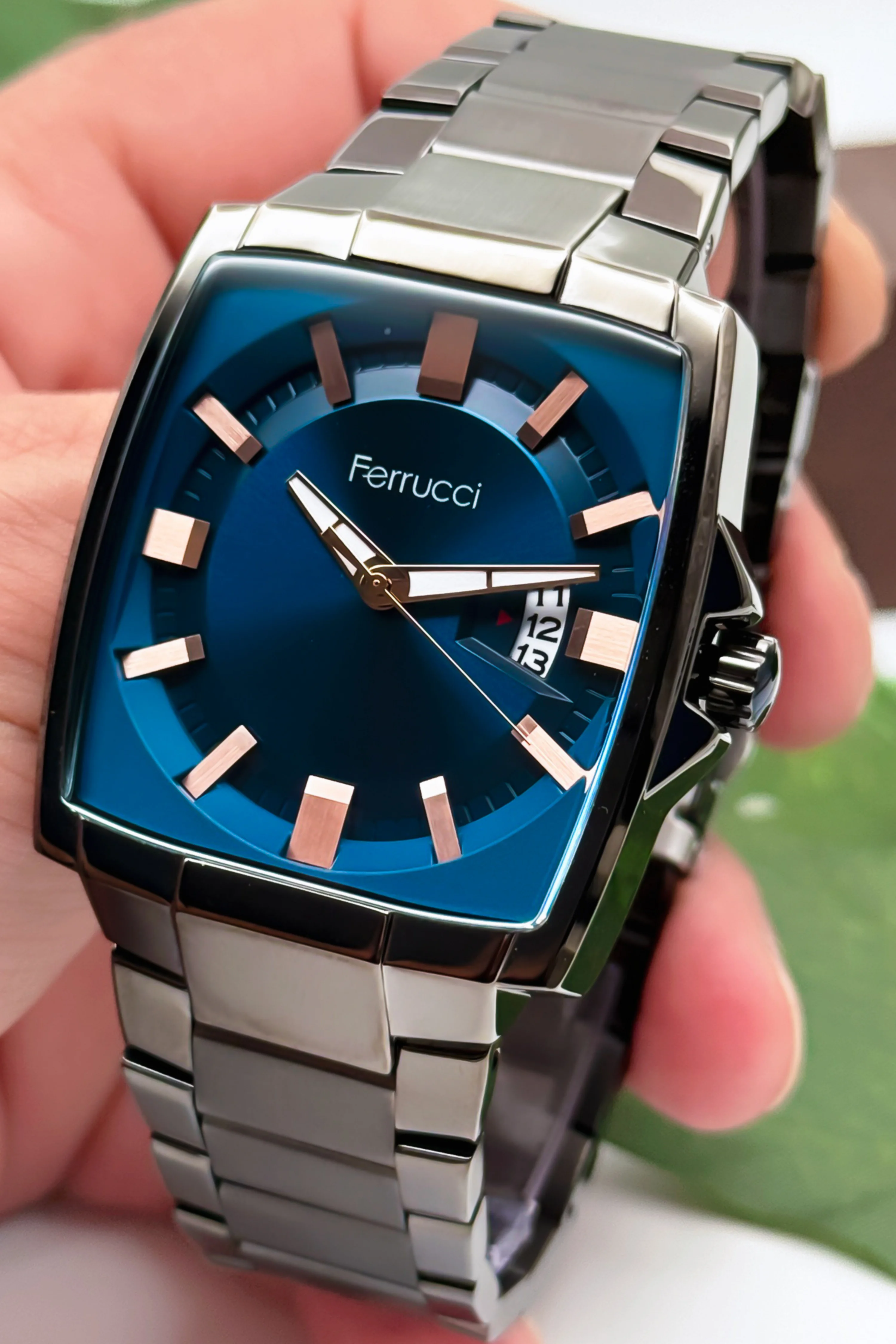 Ferrucci Takvimli Erkek Kol Saati Çelik Kasa & Çelik Kordon Füme zmfer184