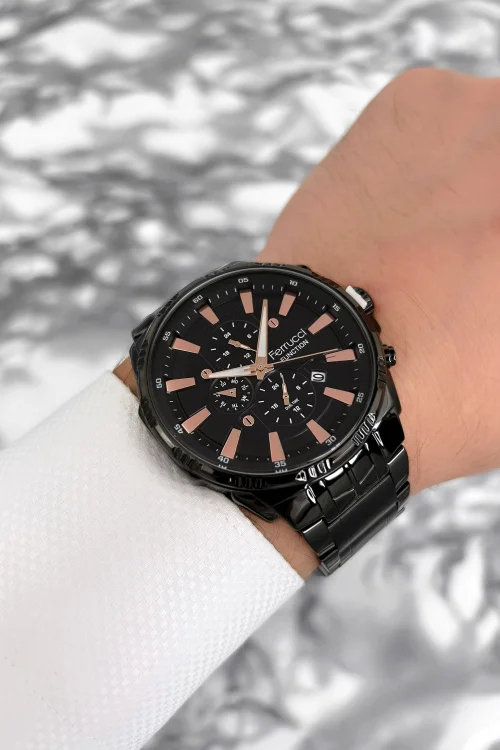 Ferrucci Function Erkek Kol Saati Çelik Kordon Siyah zmfer075