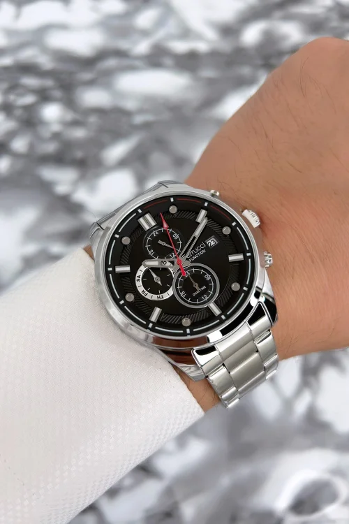 Ferrucci Erkek Kol Saati Çelik Kordon Function Gümüş-Siyah zmfer072