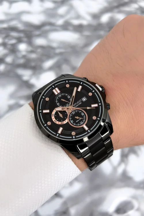 Ferrucci Erkek Kol Saati Çelik Kordon Function Siyah zmfer072