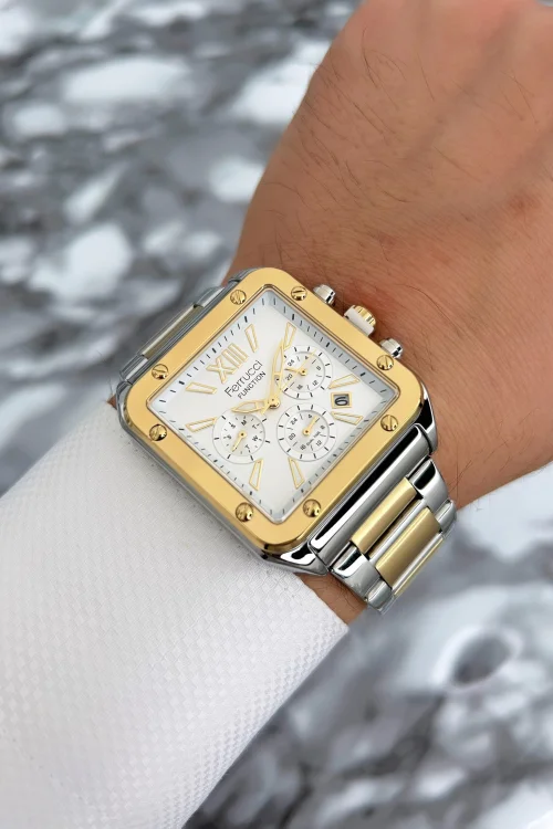Ferrucci Function Çelik Kordon Erkek Kol Saati Gold-Gümüş zmfer069