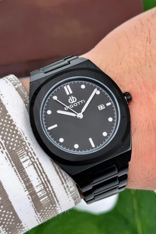 Bigotti Milano Luxury Erkek Kol Saati Siyah Çelik Kordon Çelik Kasa Fonksiyonlar Aktif zmb006