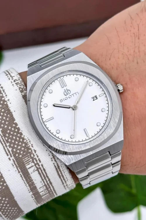 Bigotti Milano Luxury Erkek Kol Saati Gümüş Çelik Kordon Çelik Kasa Fonksiyonlar Aktif zmb006