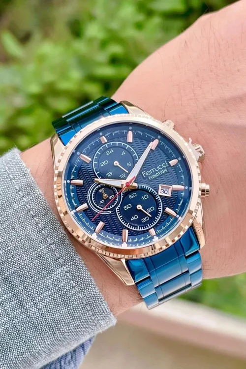 Ferrucci Function Erkek Kol Saati Çelik Kordon Çelik Kasa 3 ATM Suya Dayanıklılık