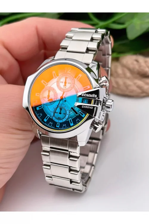 Commes Kadın Kol Saati Renkli Cam Crono Tüm Fonksiyonlar Aktif zmcms016
