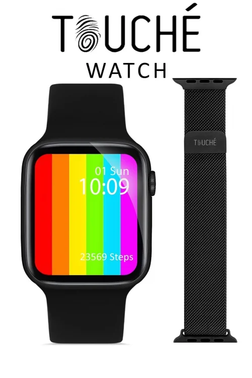 Touche Smart Yeni Nesil Türkçe Akıllı Saat Son Sürüm Sesli Görüşme Hasır Kordon Hediye