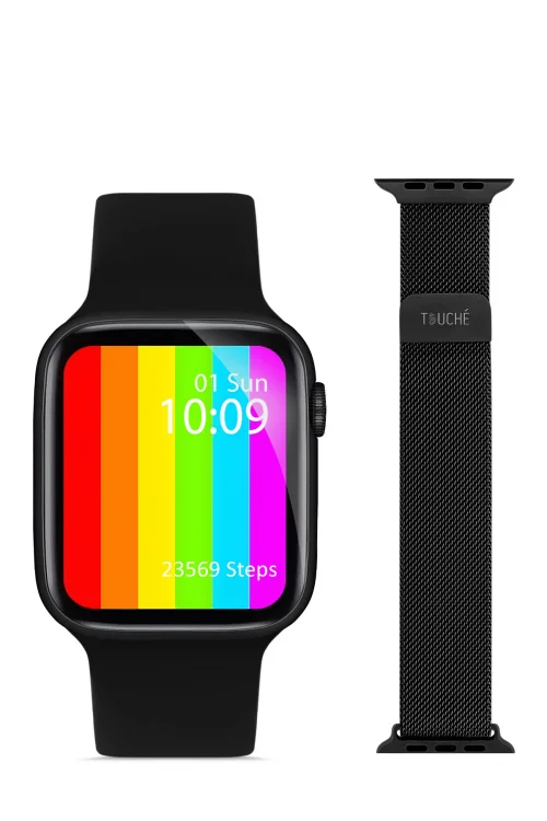 Watch 6 Apple Android Huawei Uyumlu Akıllı Saat Arama Yapma Özellikli Nabız Ölçer Yedek KordonHediye