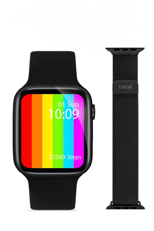 Watch 6 Apple Android Huawei Uyumlu Akıllı Saat Arama Yapma Özellikli Nabız Ölçer Yedek KordonHediye