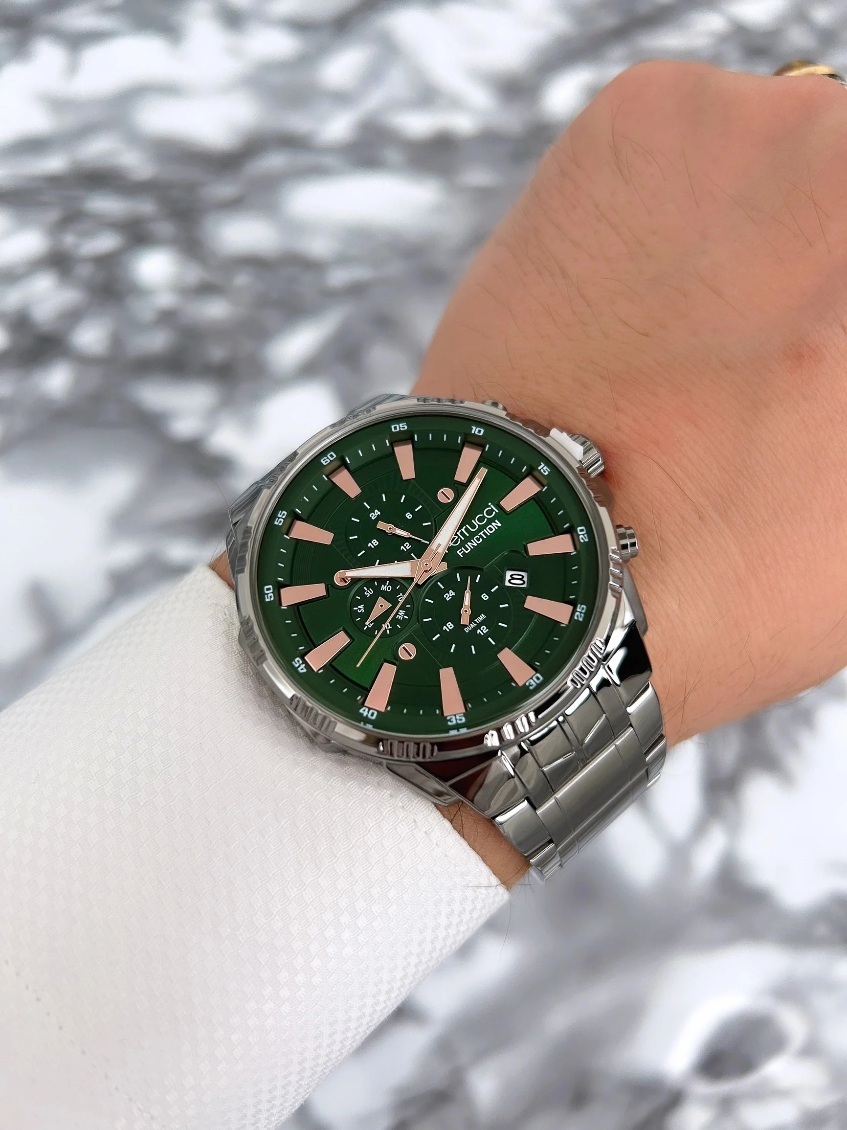 Ferrucci Function Erkek Kol Saati Çelik Kordon Füme zmfer075