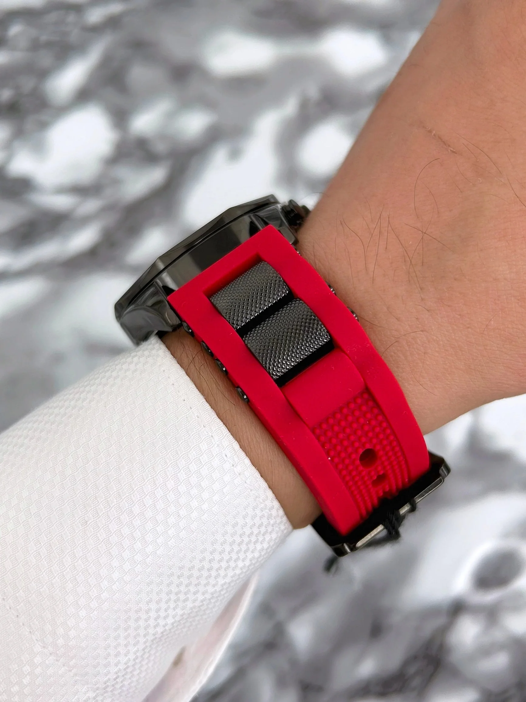 Ferrucci Function Silikon Kordon Erkek Saat Siyah-Kırmızı zmfer066