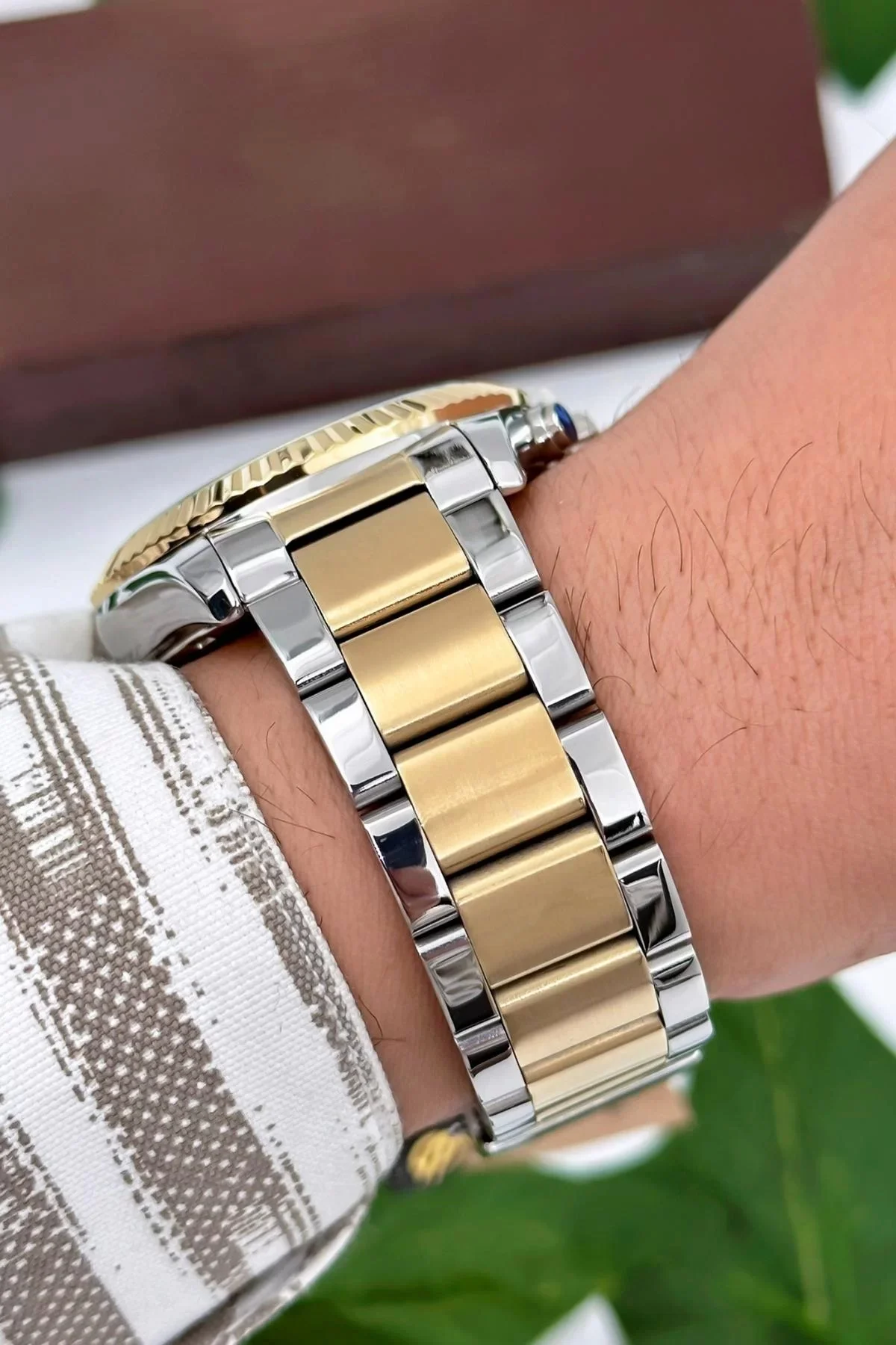 Bigotti Milano Luxury Erkek Kol Saati Gold-Gümüş Çelik Kordon Çelik Kasa Fonksiyonlar Aktif zmb007