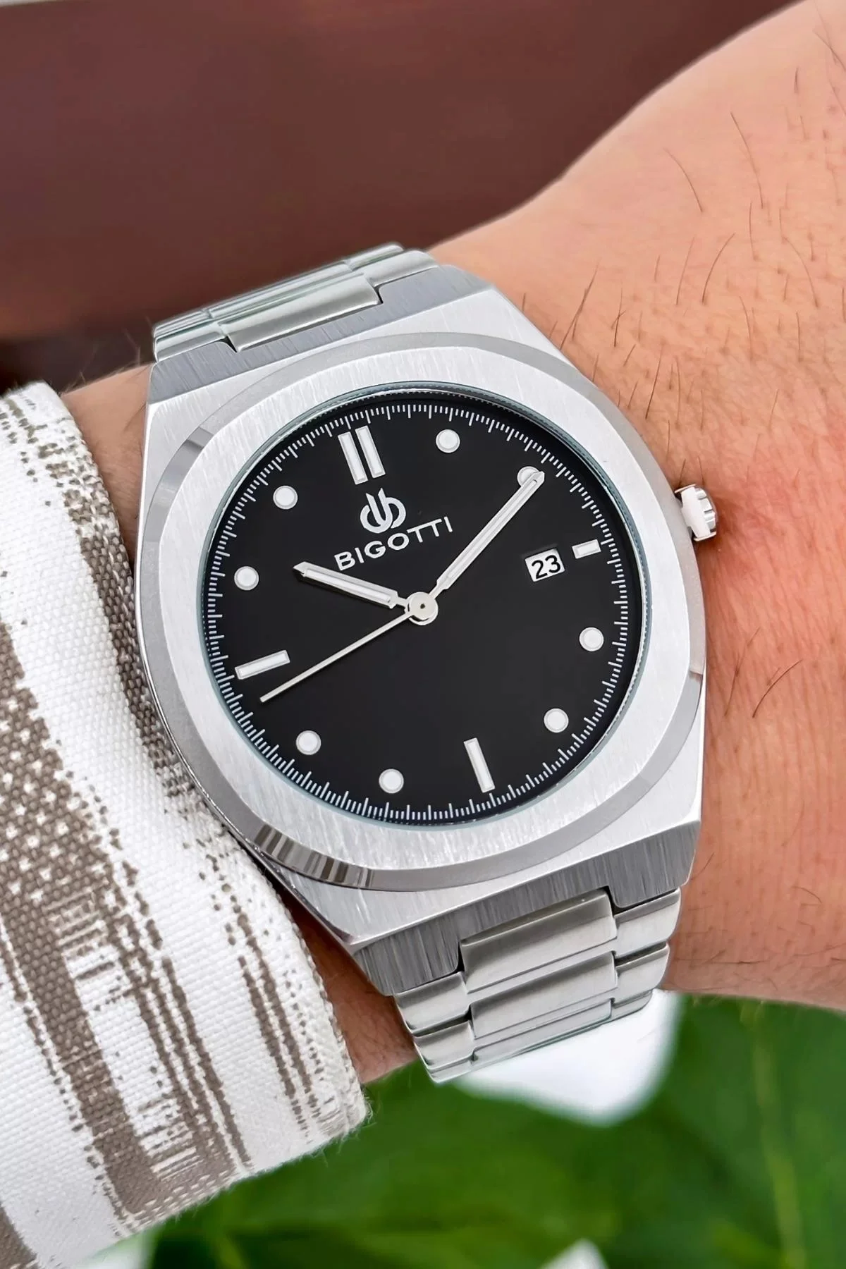 Bigotti Milano Luxury Erkek Kol Saati Gümüş Çelik Kordon Çelik Kasa Fonksiyonlar Aktif zmb006