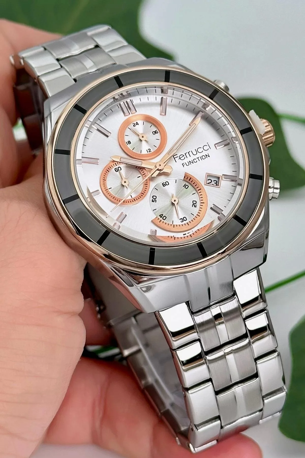 Ferrucci Function Erkek Kol Saati Çelik Kordon Çelik Kasa 3 ATM Suya Dayanıklılık