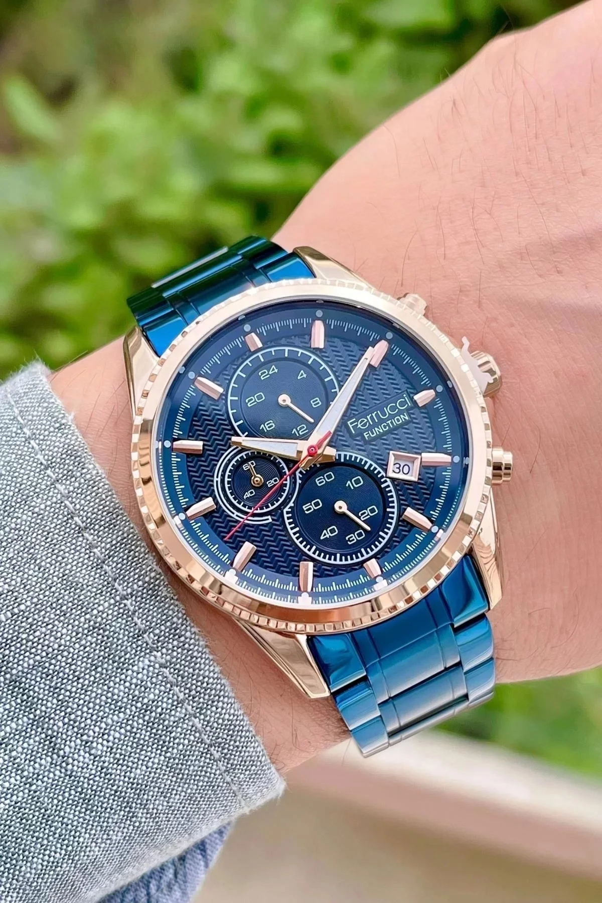 Ferrucci Function Erkek Kol Saati Çelik Kordon Çelik Kasa 3 ATM Suya Dayanıklılık