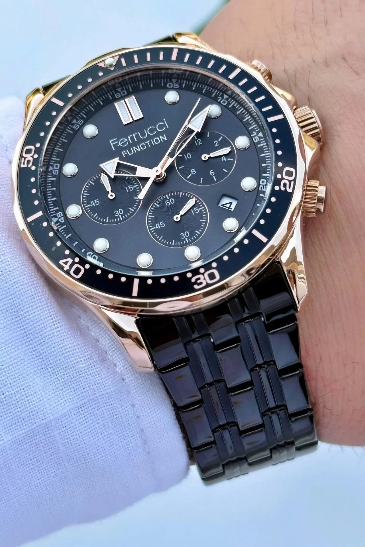 Ferrucci Function Erkek Kol Saati Çelik Kordon Çelik Kasa 3 ATM Suya Dayanıklılık