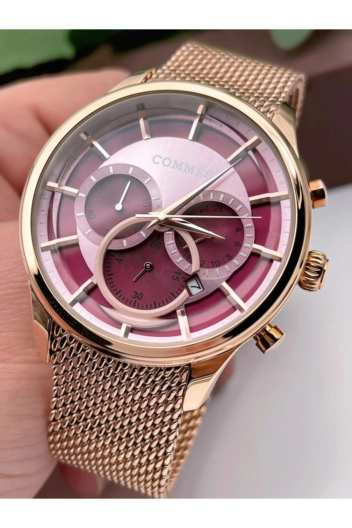 Commes Erkek Kol Saati Crono Fonksiyonlar Aktif Çelik Hasır Kordon zmcms023