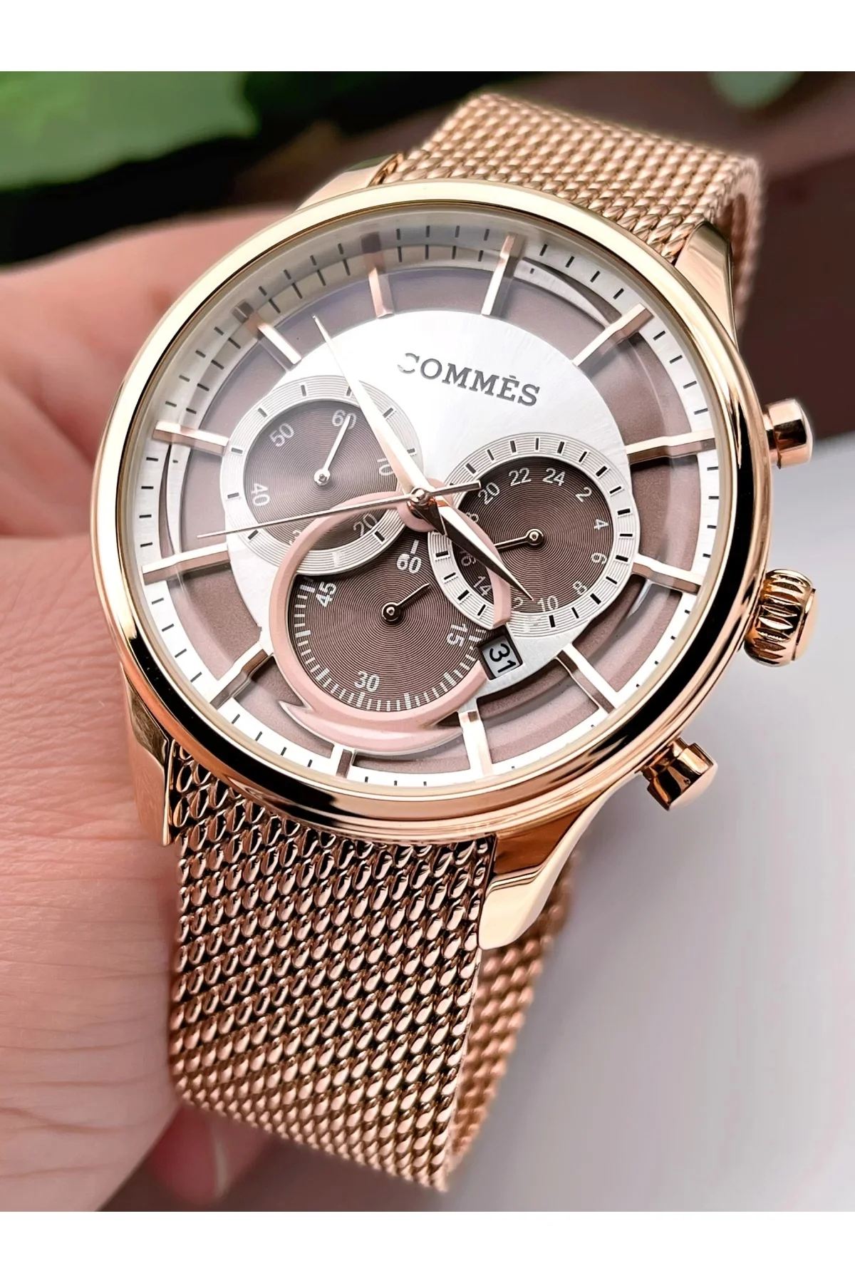 Commes Erkek Kol Saati Crono Fonksiyonlar Aktif Çelik Hasır Kordon zmcms023