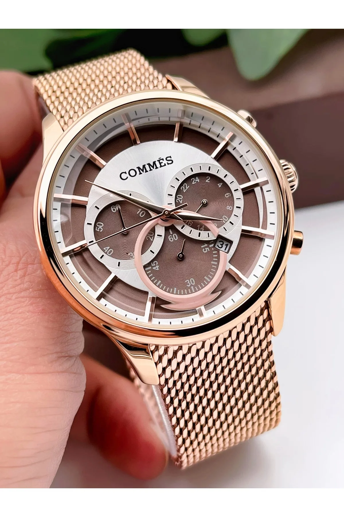 Commes Erkek Kol Saati Crono Fonksiyonlar Aktif Çelik Hasır Kordon zmcms023