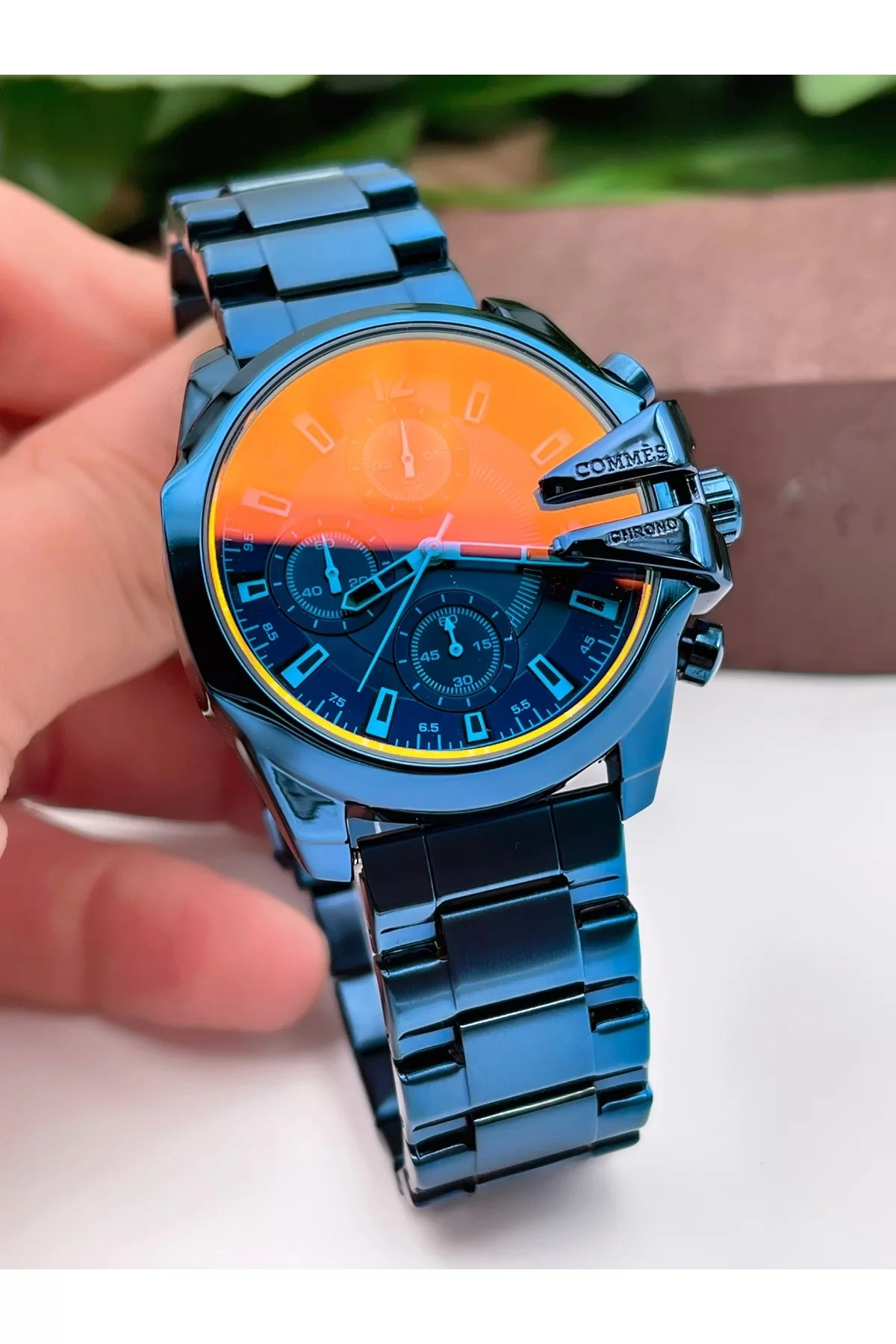 Commes Kadın Kol Saati Renkli Cam Crono Tüm Fonksiyonlar Aktif zmcms016