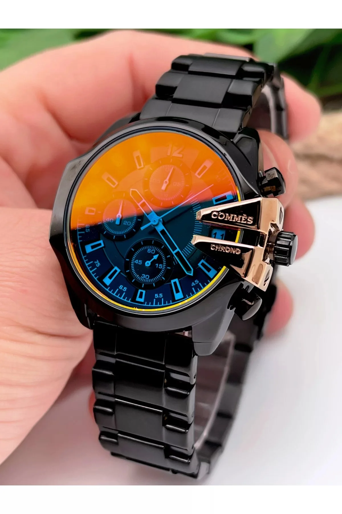 Commes Kadın Kol Saati Renkli Cam Crono Tüm Fonksiyonlar Aktif zmcms016