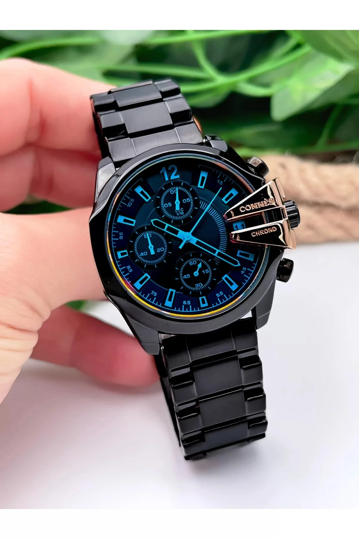 Commes Kadın Kol Saati Renkli Cam Crono Tüm Fonksiyonlar Aktif zmcms016