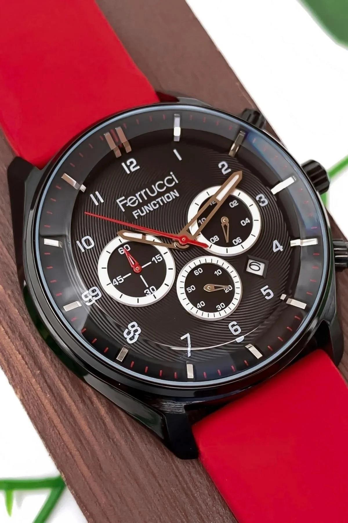 Ferrucci Function Erkek Kol Saati Kırmızı Silikon Kordon