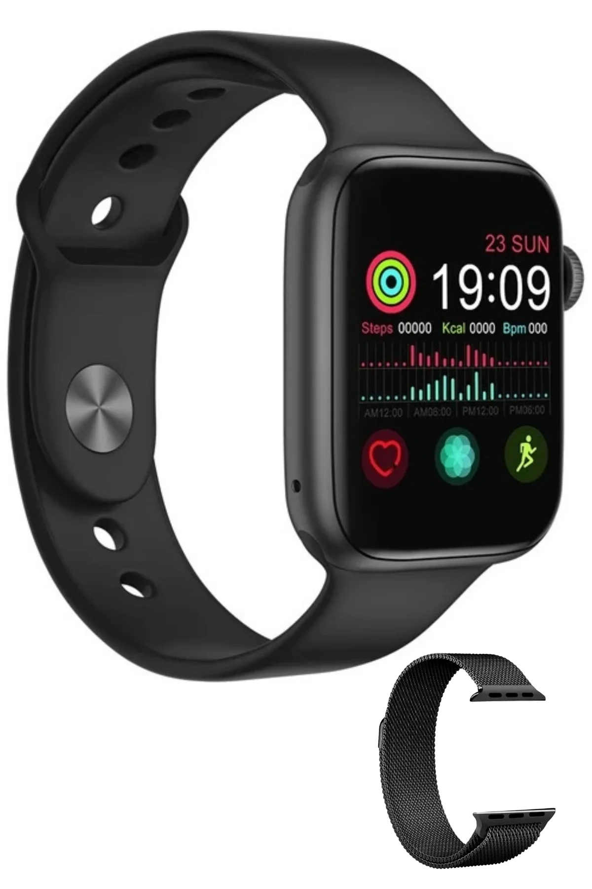 Watch 6 Akıllı Saat Arama Yapma Kalp Ritmi Ölçer - IPS Ekran Yedek Kordon Hediye